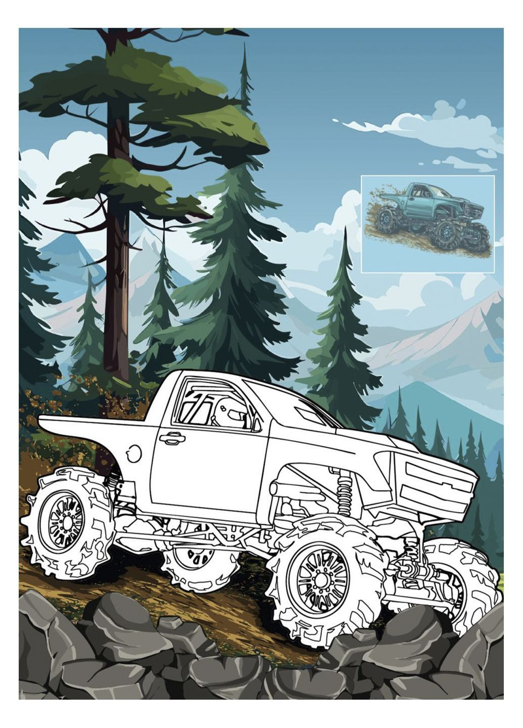 Розмальовка зі стікерами «Позашляховик» колір різнокольоровий ЦБ-00285863 Ідейка (362083627)