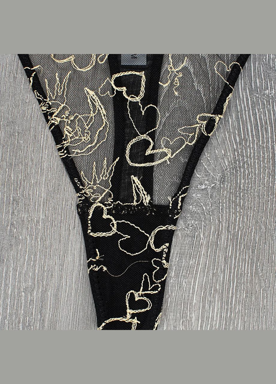 Черный демисезонный соблазнительный комплект женского нижнего белья No Brand