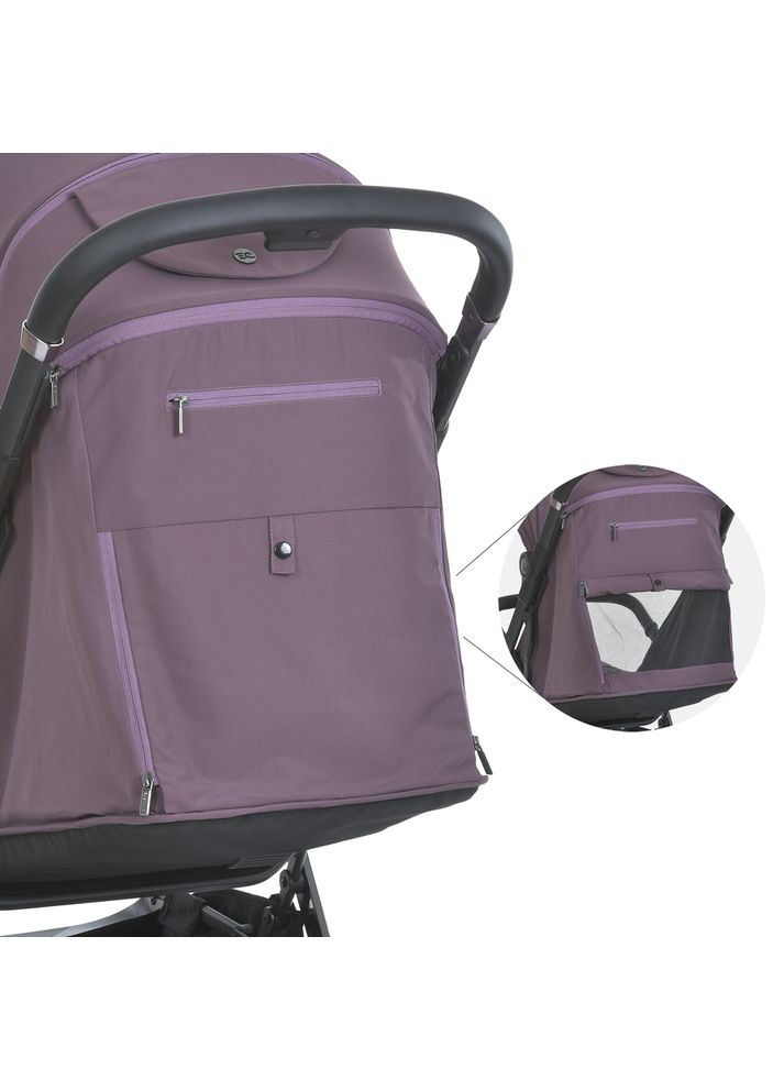 Коляска дитяча BEYA Vintage Plum прогулянкова з чохлом для ніжок у комплекті Фіолетова (ME 1127-B) El Camino (334003803)
