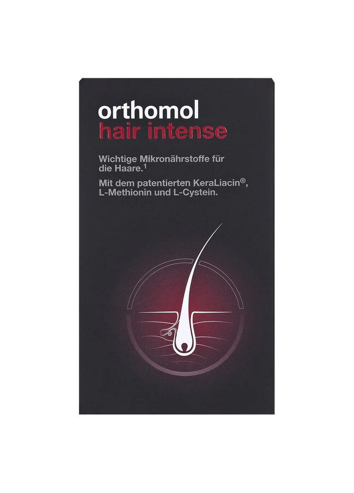 Вітамінний комплекс для зміцнення та покращення росту волосся Hair Intense (60 капсул на 30 днів) Orthomol (280265848)