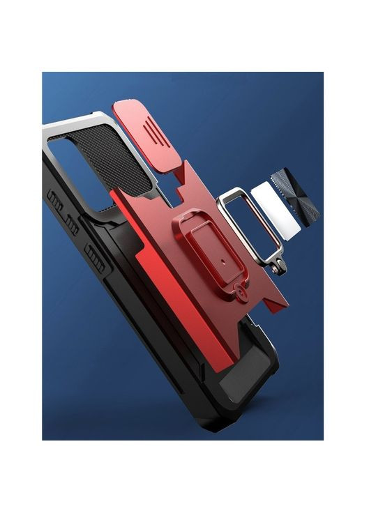 Протиударний чохол бампер Defender Ring з підставкою для Samsung Galaxy A02S (2021) A025 Blue SHIELD (324234605)