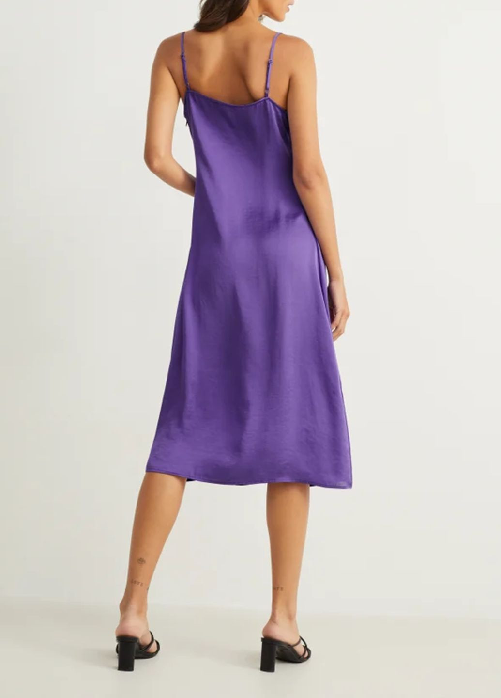 Фиолетовое повседневный платье C&A однотонное