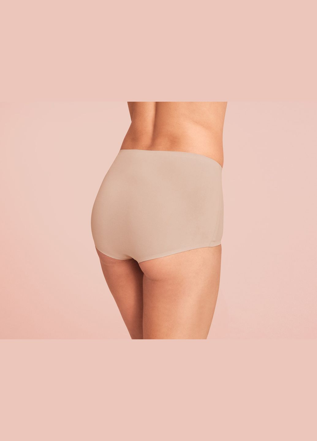 Трусики-сліп набір 2 шт. безшовні для жінки LYCRA® 454855 бежевий Esmara С эластичным поясом (326597186)