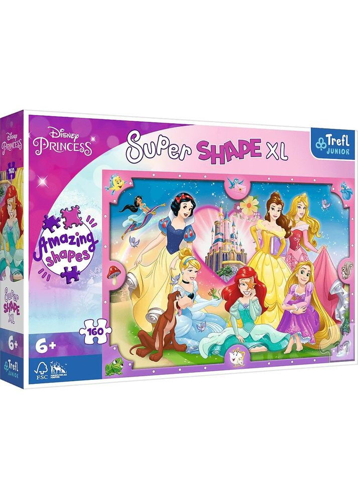 Пазлы Супер формы XL Розовый мир принцесс 160эл (50025) Trefl (364111704)