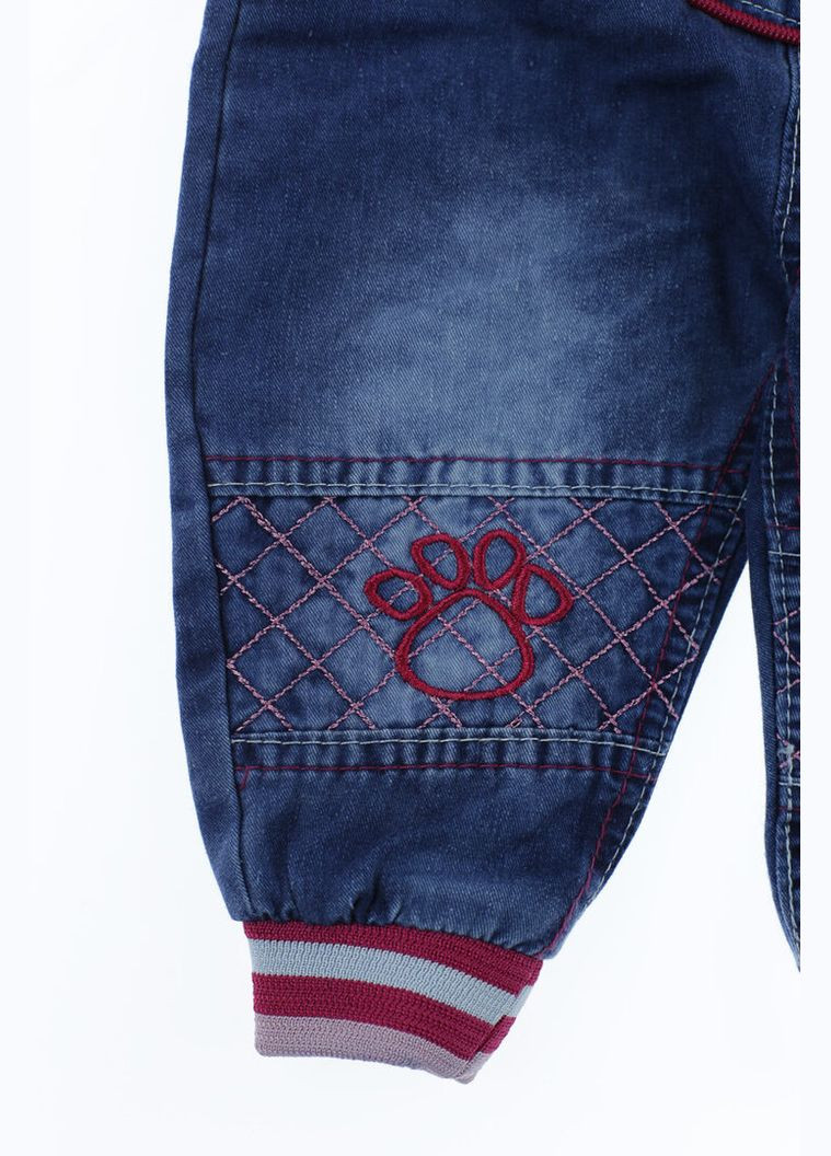 Рожевий демісезонний водолазка з джинсовим напівкомбінезоном для дівчинки коттоновий "cat" рожевий 68 см (41462) BABYKROHA