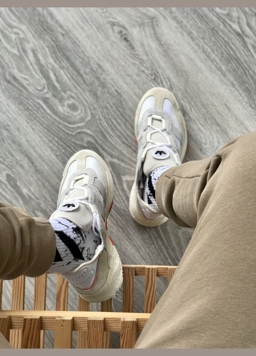 Бежевые демисезонные кроссовки мужские и женские adidas niteball beige | адидас найтбол бежевые No Brand