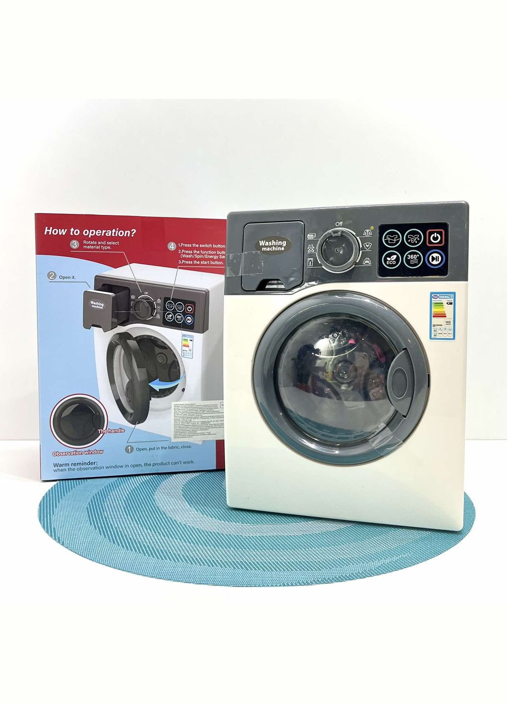 Стиральная машинка Детская множество функций со светозвуковыми эффектами Белая (F2308) Tegole (335977479)