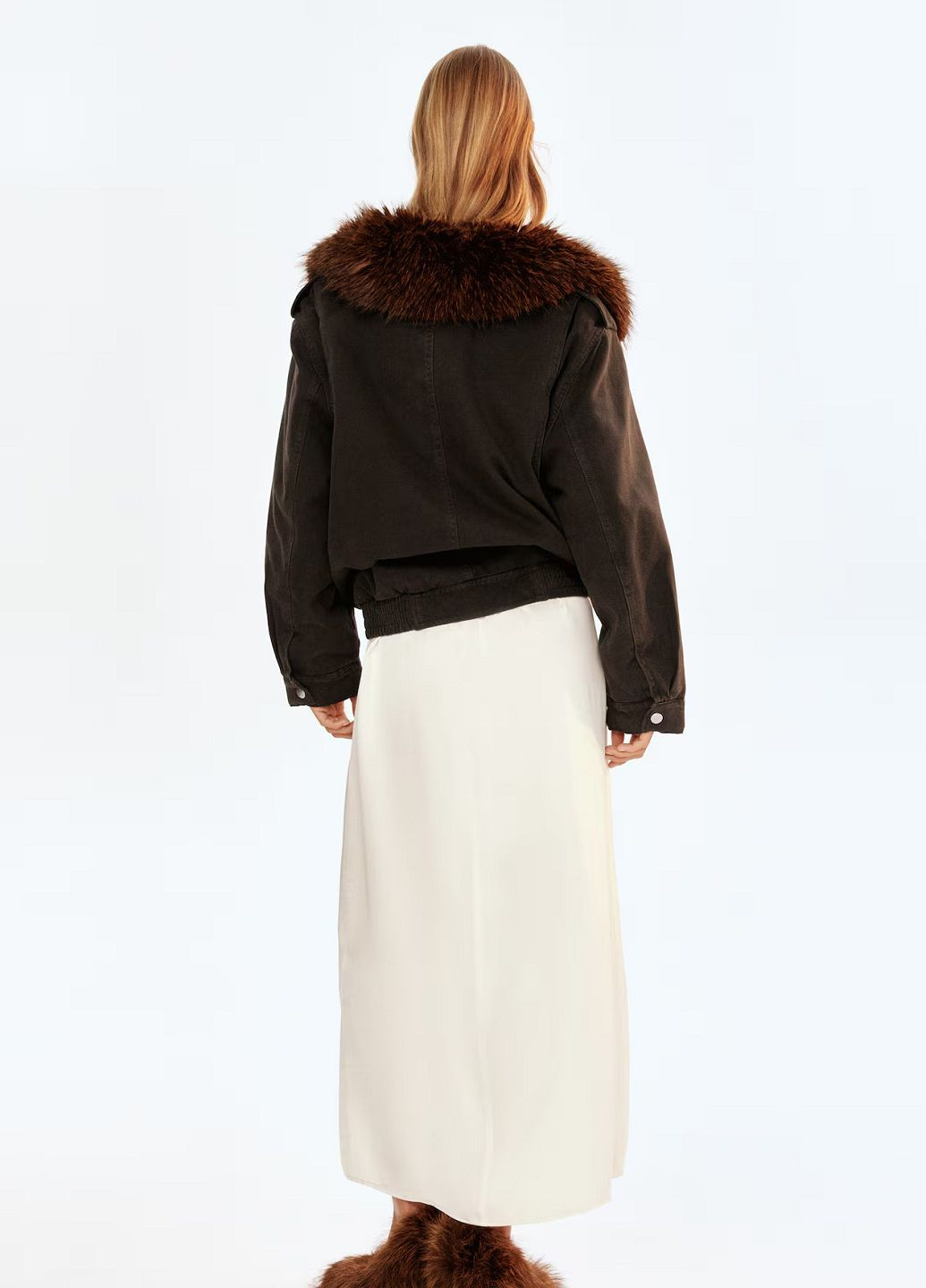 Темно-коричнева демісезонна куртка H&M