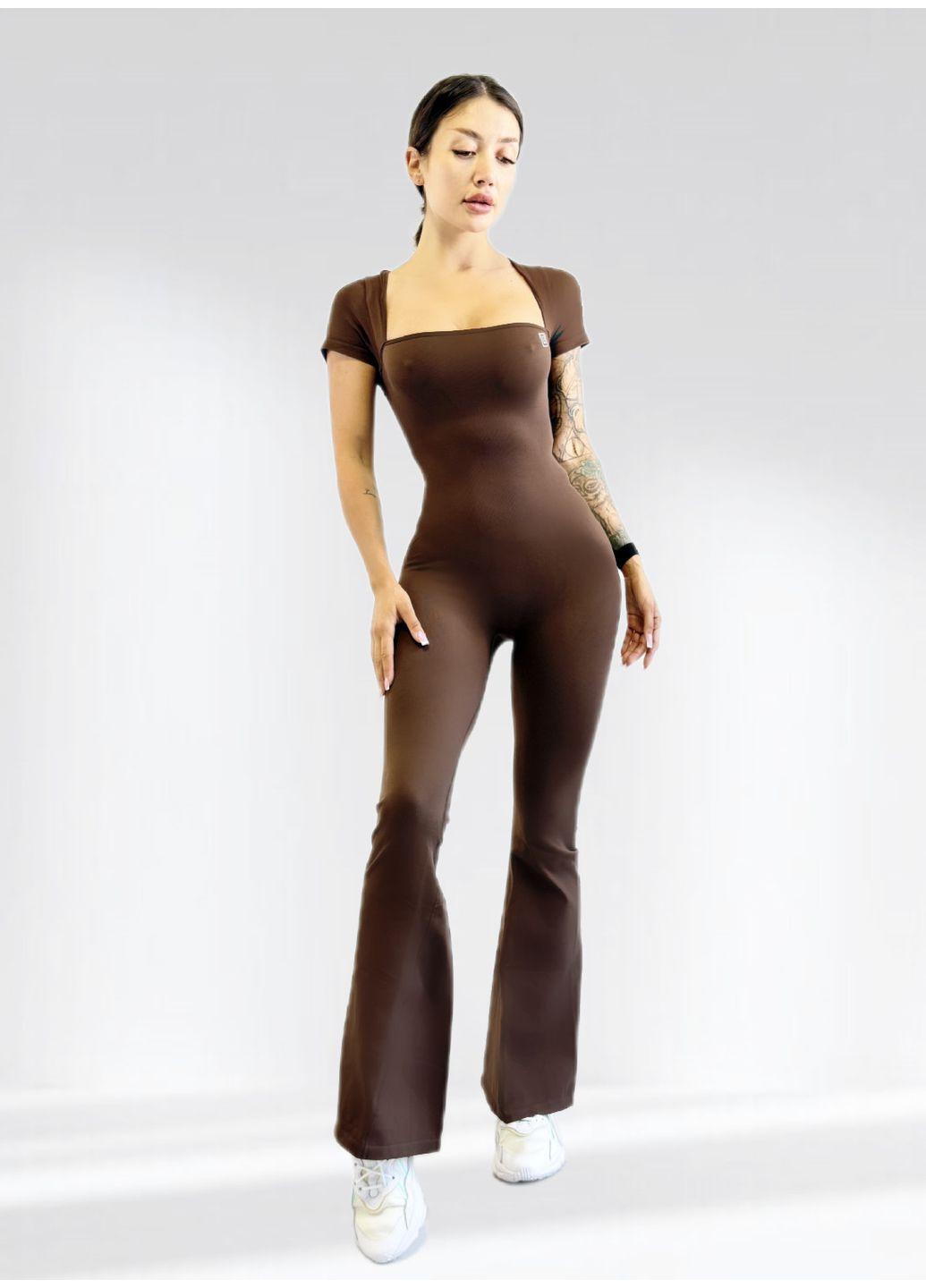Спортивный комбинезон женский LILAFIT комбинезон-брюки коричневый спортивный нейлон