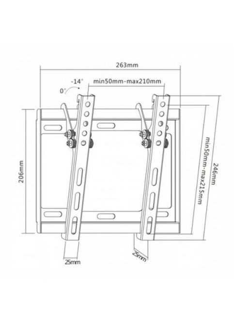 Крепление для телевизора с диагональю 23-42" LGX2342 до 35 кг. No Brand (323486531)