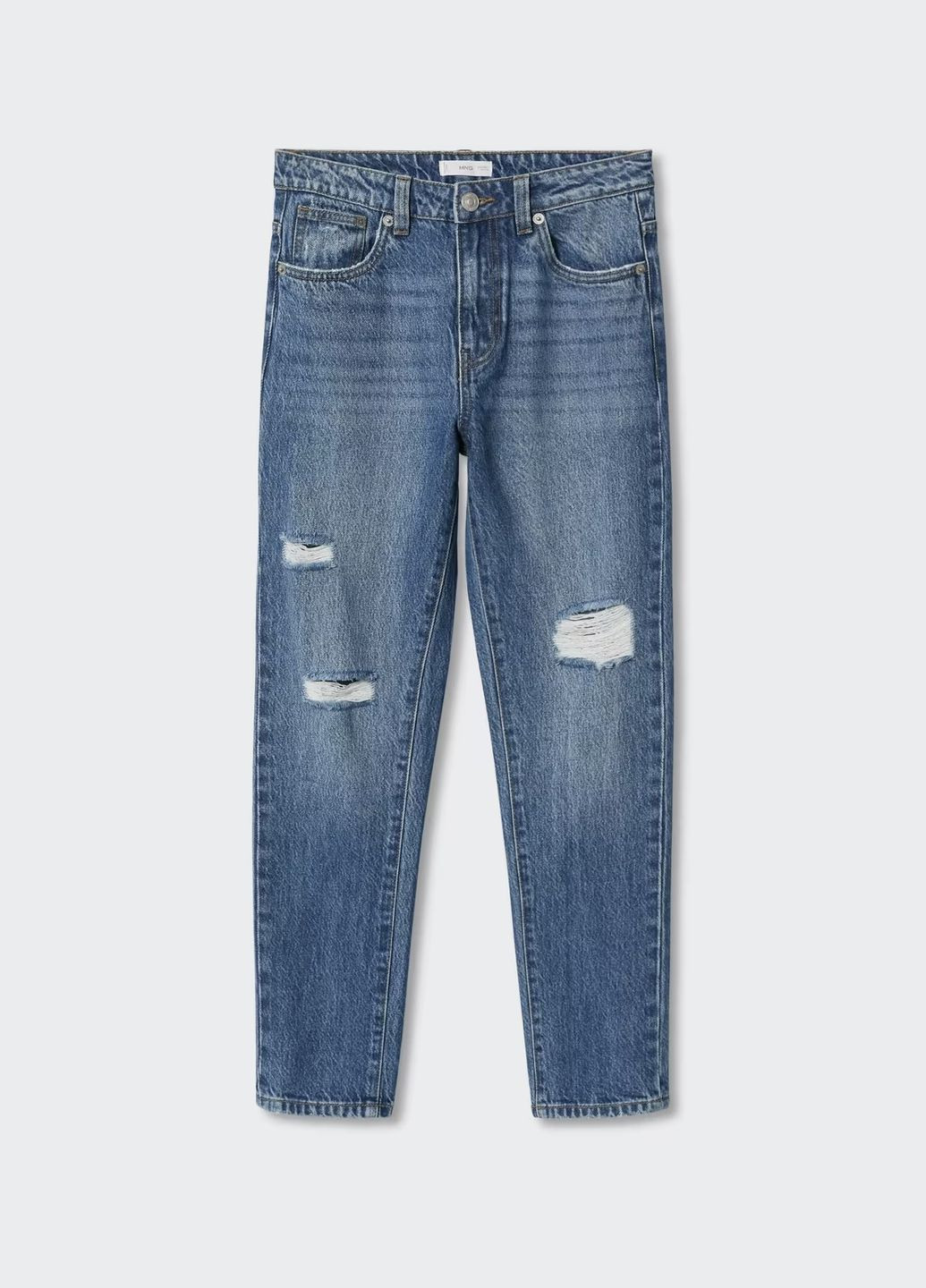 Синие демисезонные регюлар фит джинсы teen Mango