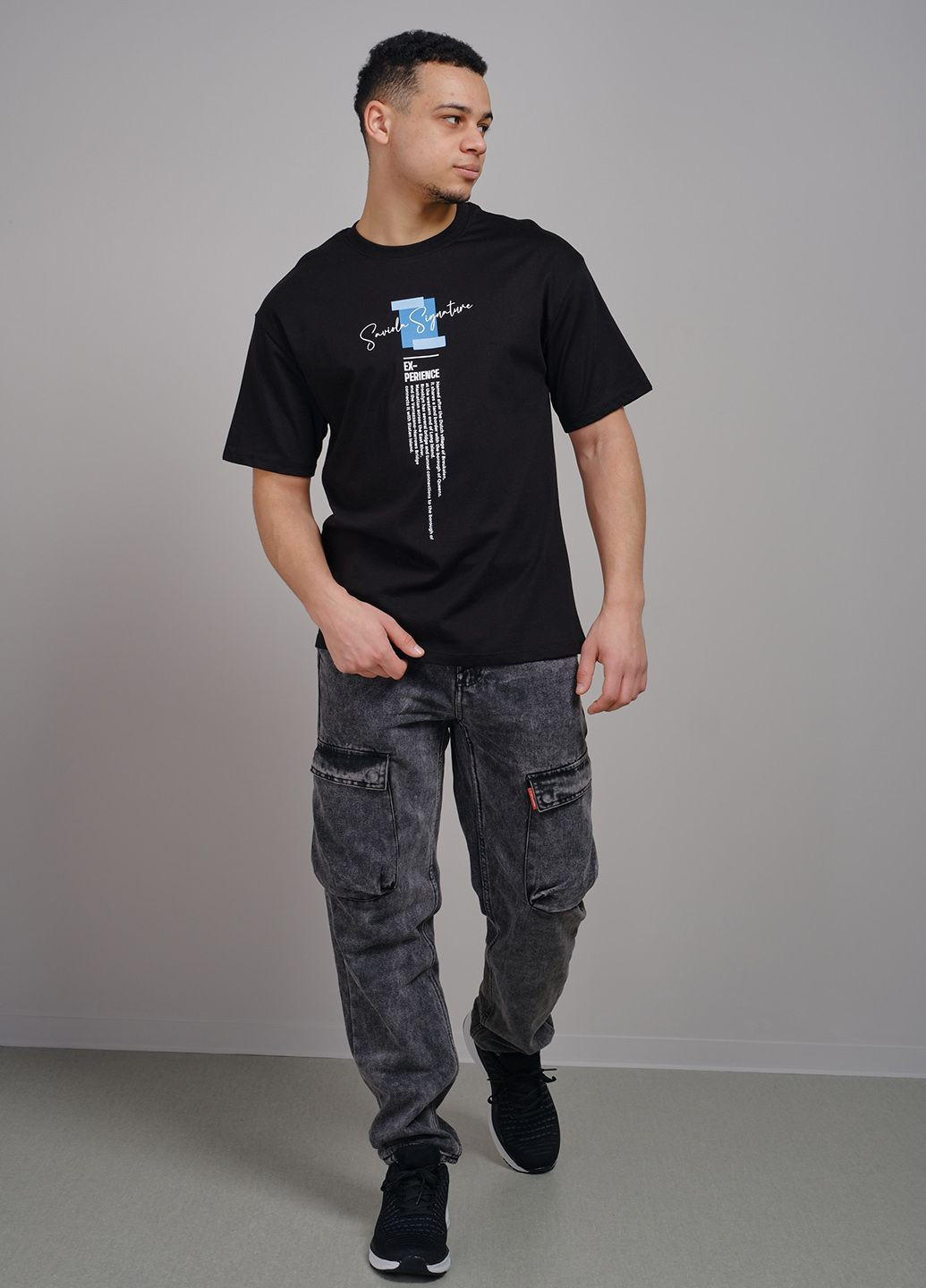 Чорна футболка чоловіча чорна 342988 Power