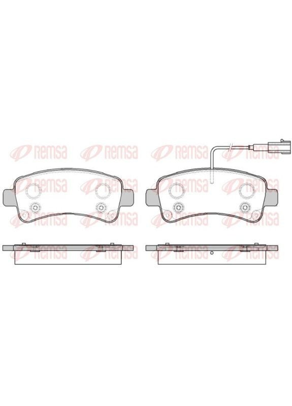 Колодки гальмівні дискові ЗАДН CITROEN JUMPER II ФУРГОН 2.2 2006.04- (RS 1588.02) Remsa (354335101)