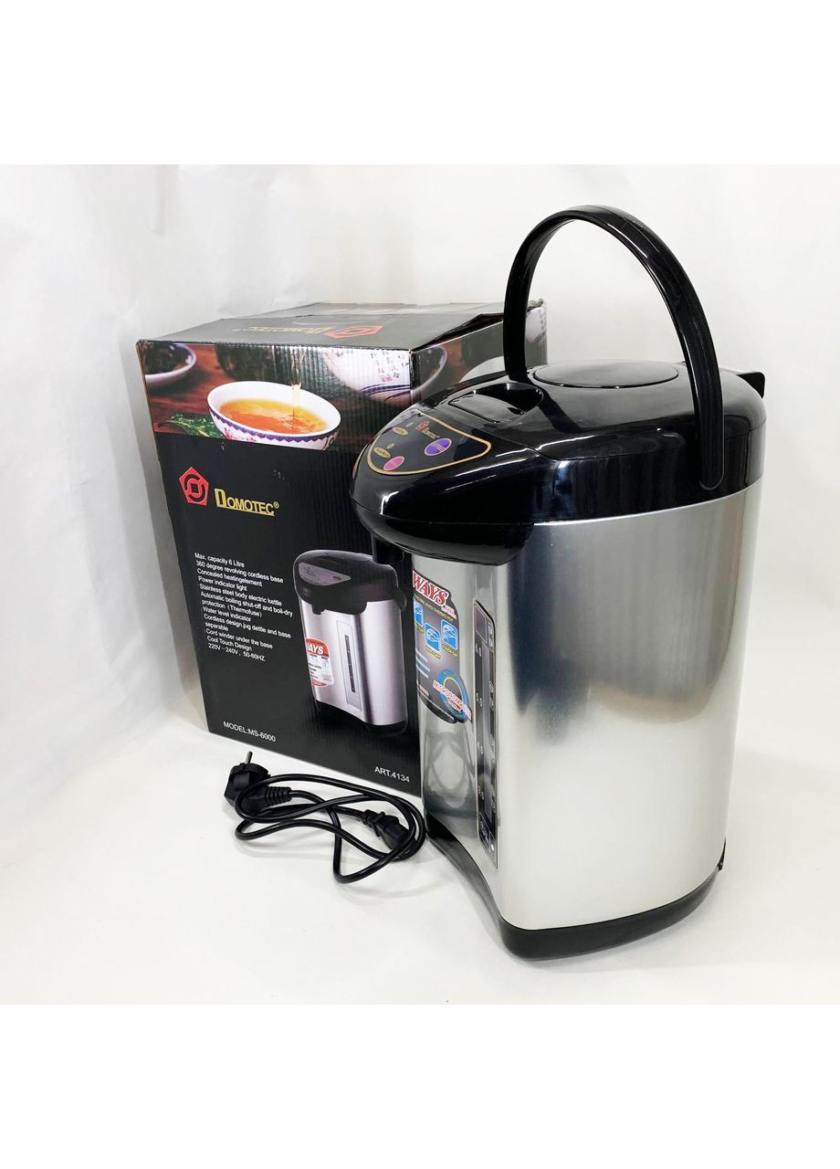 Термопот чайник-термос 6 л MS-6000, Потужний термопот з теплоізоляцією 3 режими роботи Domotec (364664332)