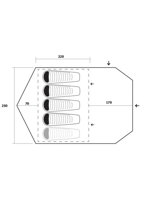 Палатка туристическая 5местная Camp II (4600 x2500x1700 мм) Trimm (278316761)
