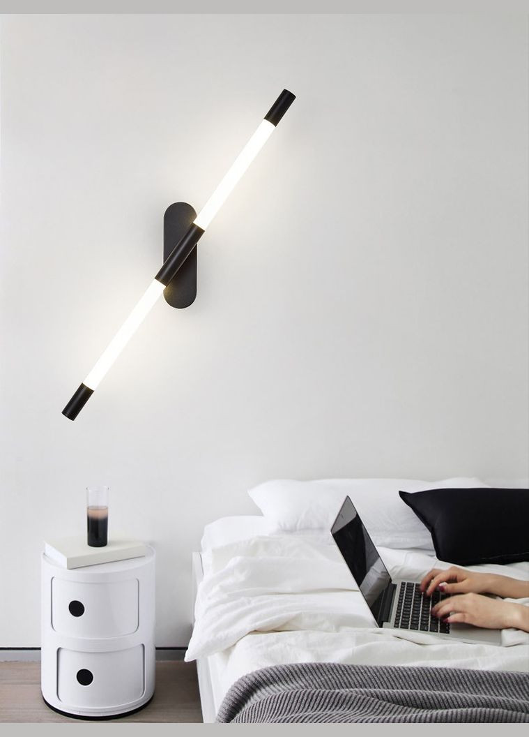 Бра LED 27033 Чорний 7х5х80 см. Sunnysky (364752465)