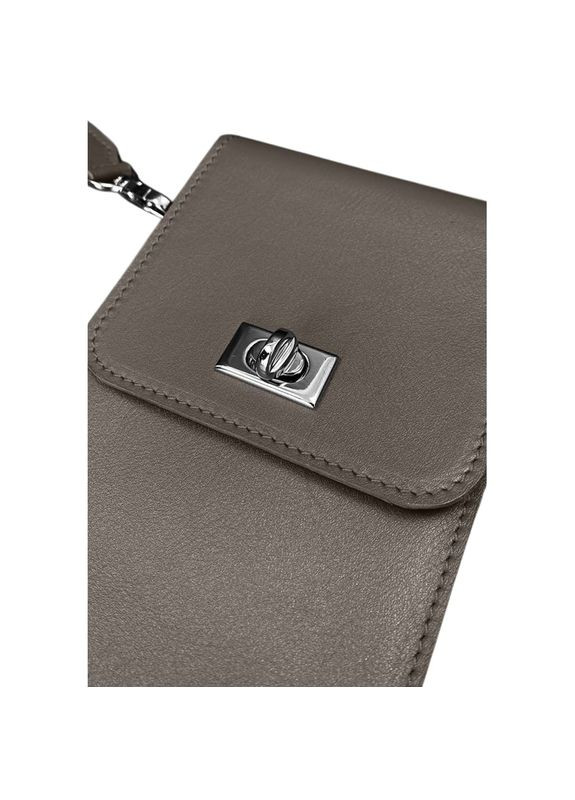 Сумка клатч через плечо женская из натуральной кожи для телефона и для документов маленькая Темно-бежевый 38292 BlankNote (355245407)