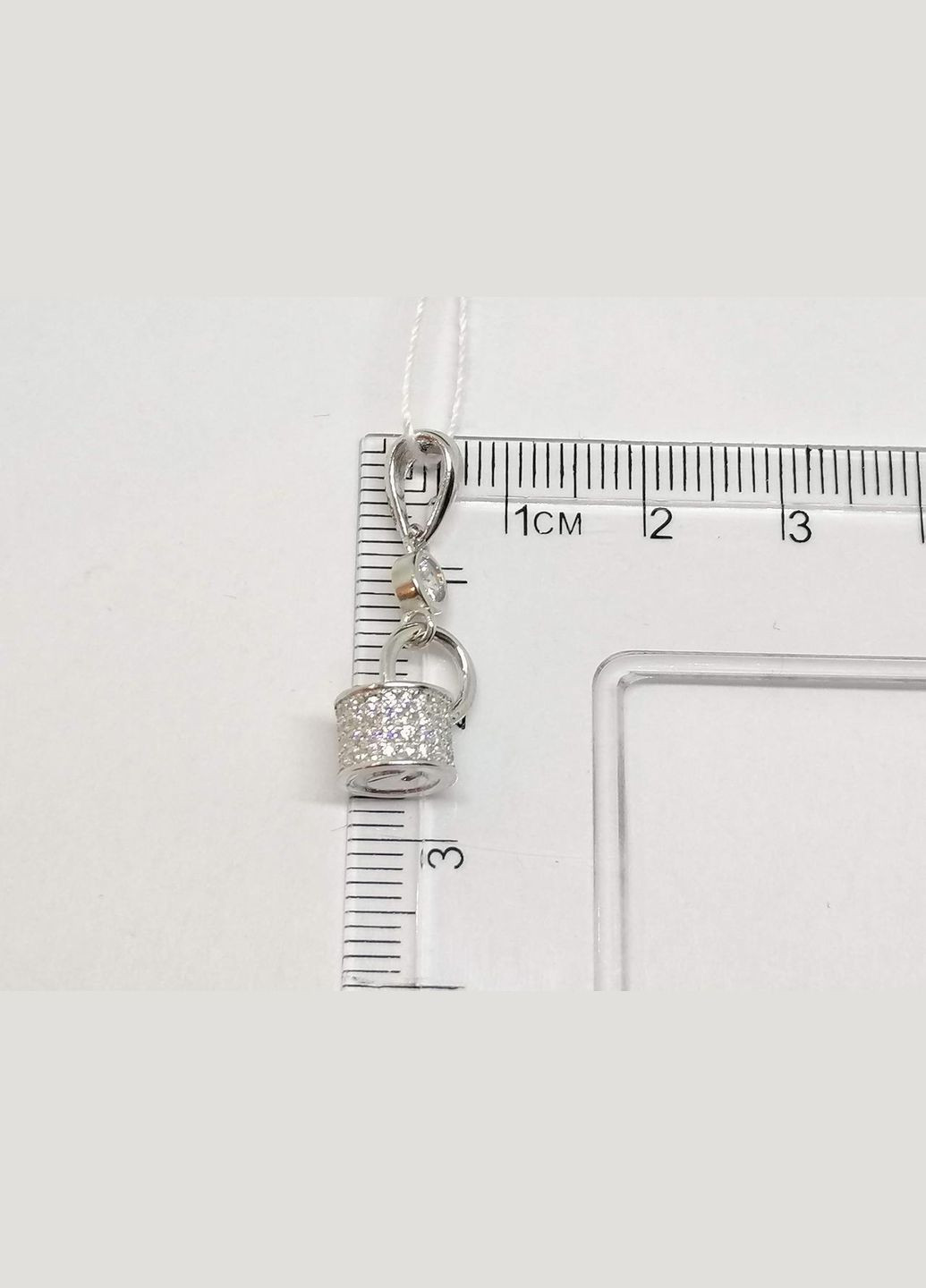 Серебряная подвеска с маленьким колечком. 1112 097157 No Brand (296595000)