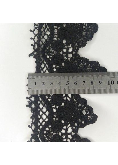 (1 метр) Кружево макраме 10 см цвет - черный (11М-LY018-0234-4) Plus-plus (352751407)