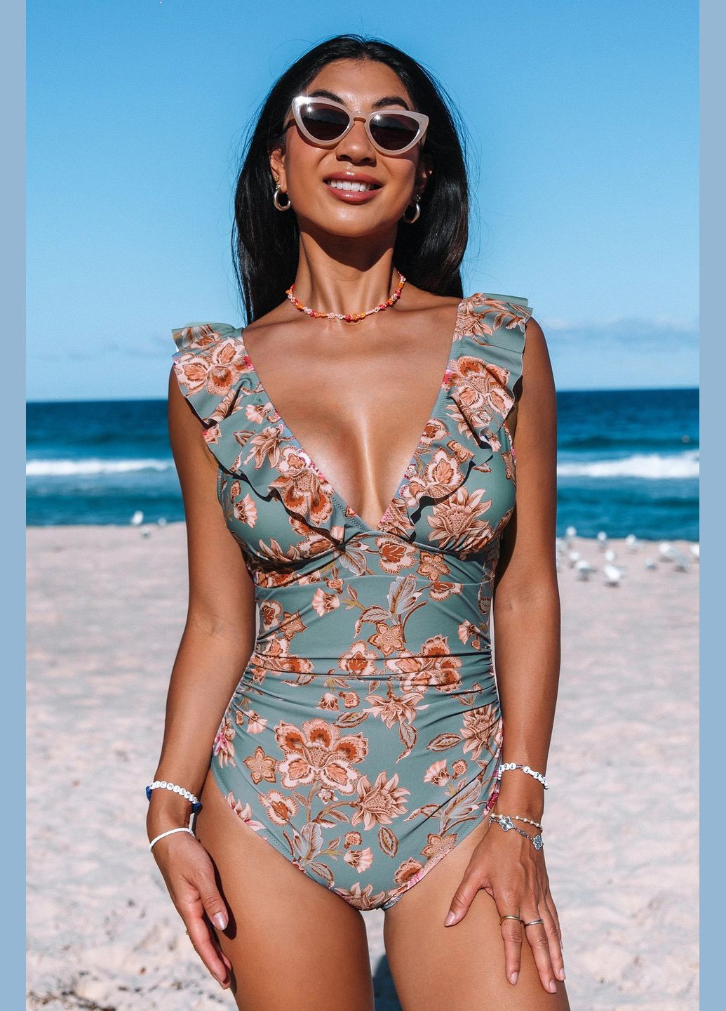 Комбинированный летний купальник CUPSHE