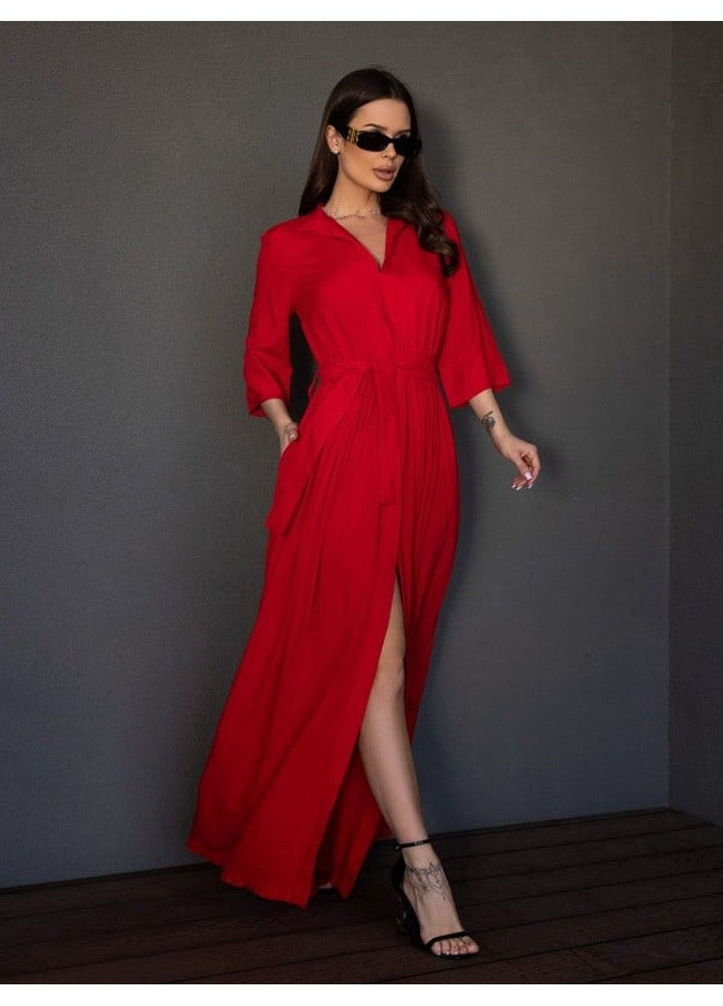 Червона повсякденний сукня issa pus 14686 червоний ISSA PLUS