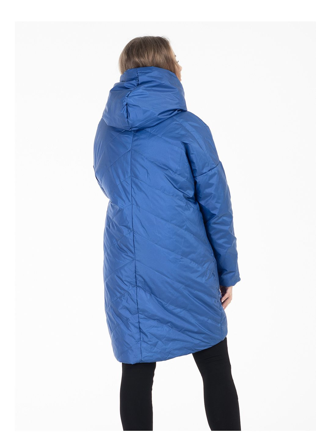 Синяя демисезонная демисезонная куртка средней длины Welltre
