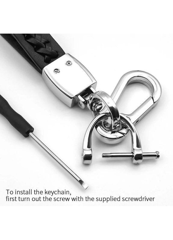 Брелок для авто ключів (натуральна шкіра, універсальне кріплення, чорний) Land Rover (360949136)