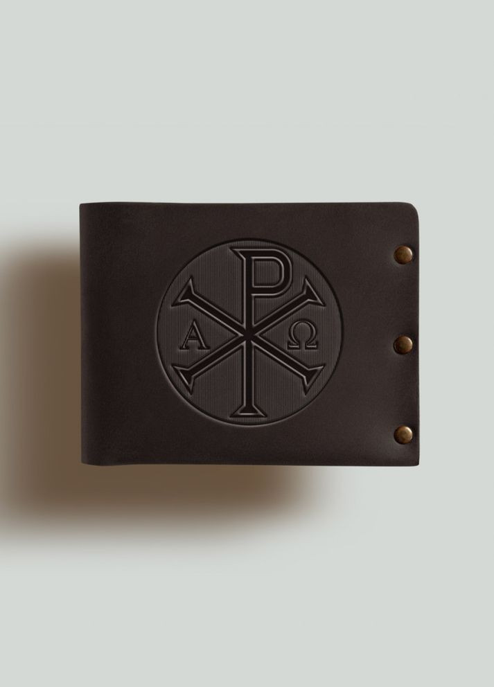 Гаманець на заклепках Братство натуральна шкіра Crazy horse з відділеннями для карток Темно-коричневий Turtle (302660129)