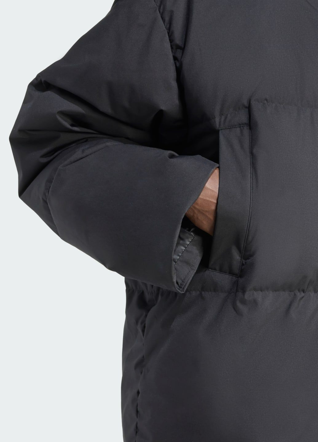 Чорна демісезонна пуховик originals duck puffer adidas