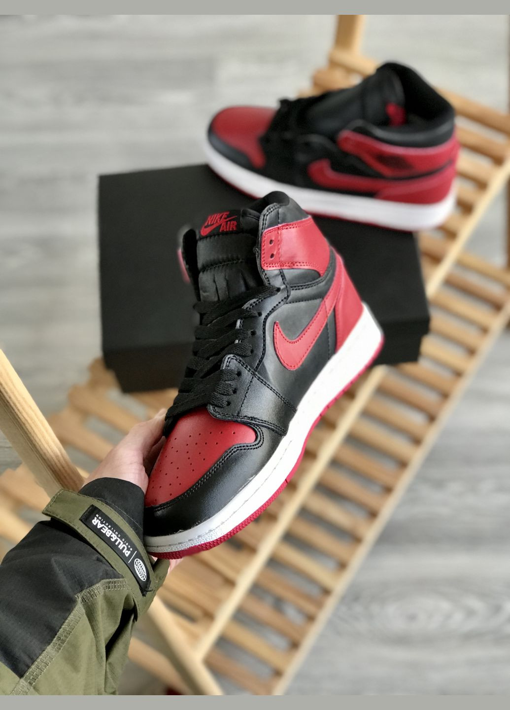 Чорні всесезон кросівки чоловічі і жіночі nike air jordan retro 1 black red | найк аір джордан 1 ретро чорно-червоні No Brand