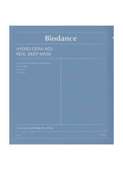 Cera-nol Real Deep Mask 34g Гідрогелева маска для відновлення шкіри з керамідами та льодовиковою водою Biodance (371657086)