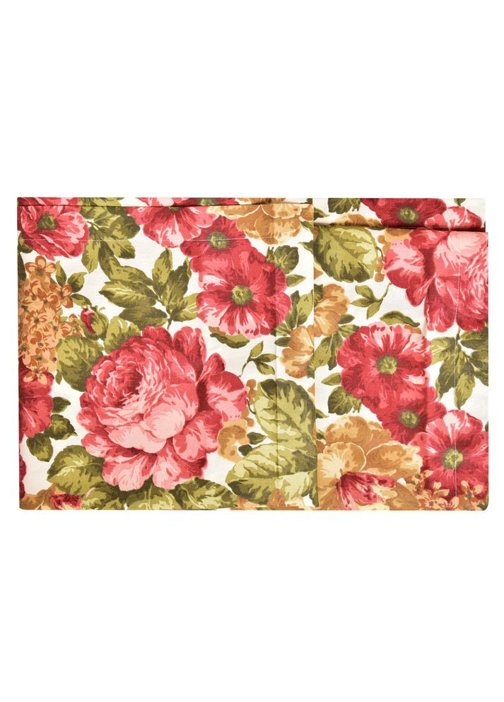 Скатерть 140х170 см с пятно и водоотталкивающей пропиткой хлопок пион бордо IDEIA (334726855)