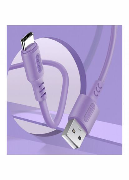 Дата кабель USB 2.0 AM to TypeC 1.0m soft silicone violet (CW-CBUC044-PU) Colorway usb 2.0 am to type-c 1.0m soft silicone violet (268147375)