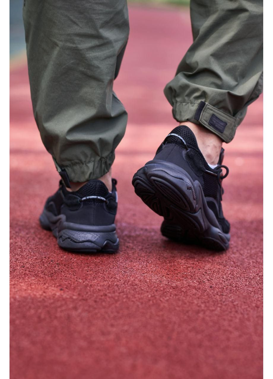 Черные демисезонные кроссовки мужские adidas ozweego adiprene black адидас озвиго No Brand