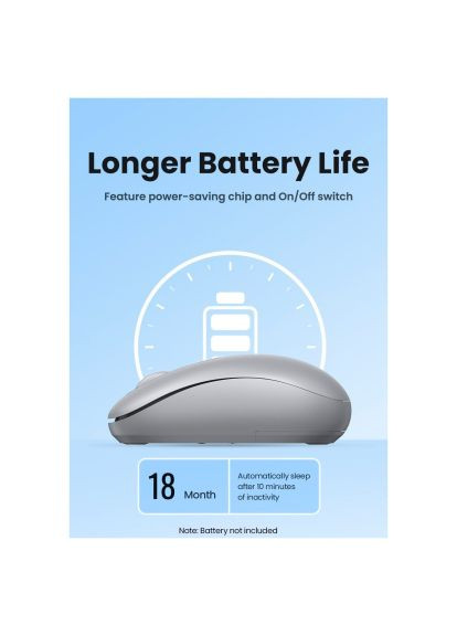 Мишка (90669) Ugreen MU105 Wireless Gray (367254694)