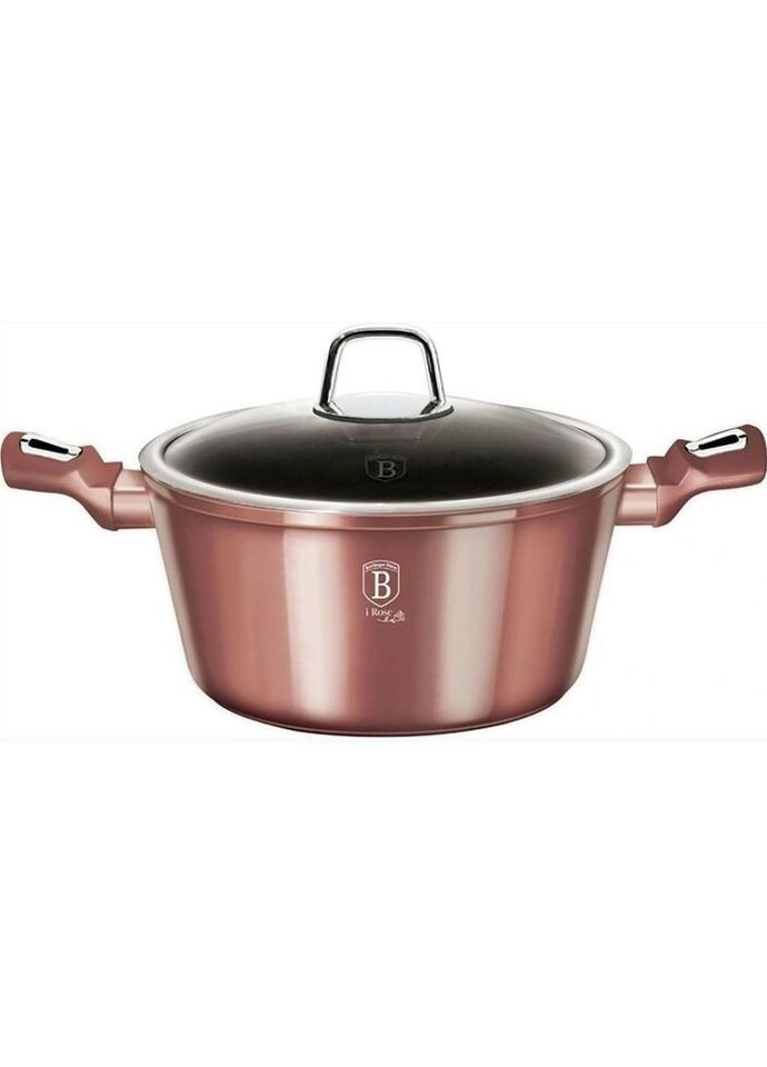 Кастрюля с крышкой I-Rose Edition BH-6038 6,0 л 24х15,7 см Berlinger Haus (319551245)