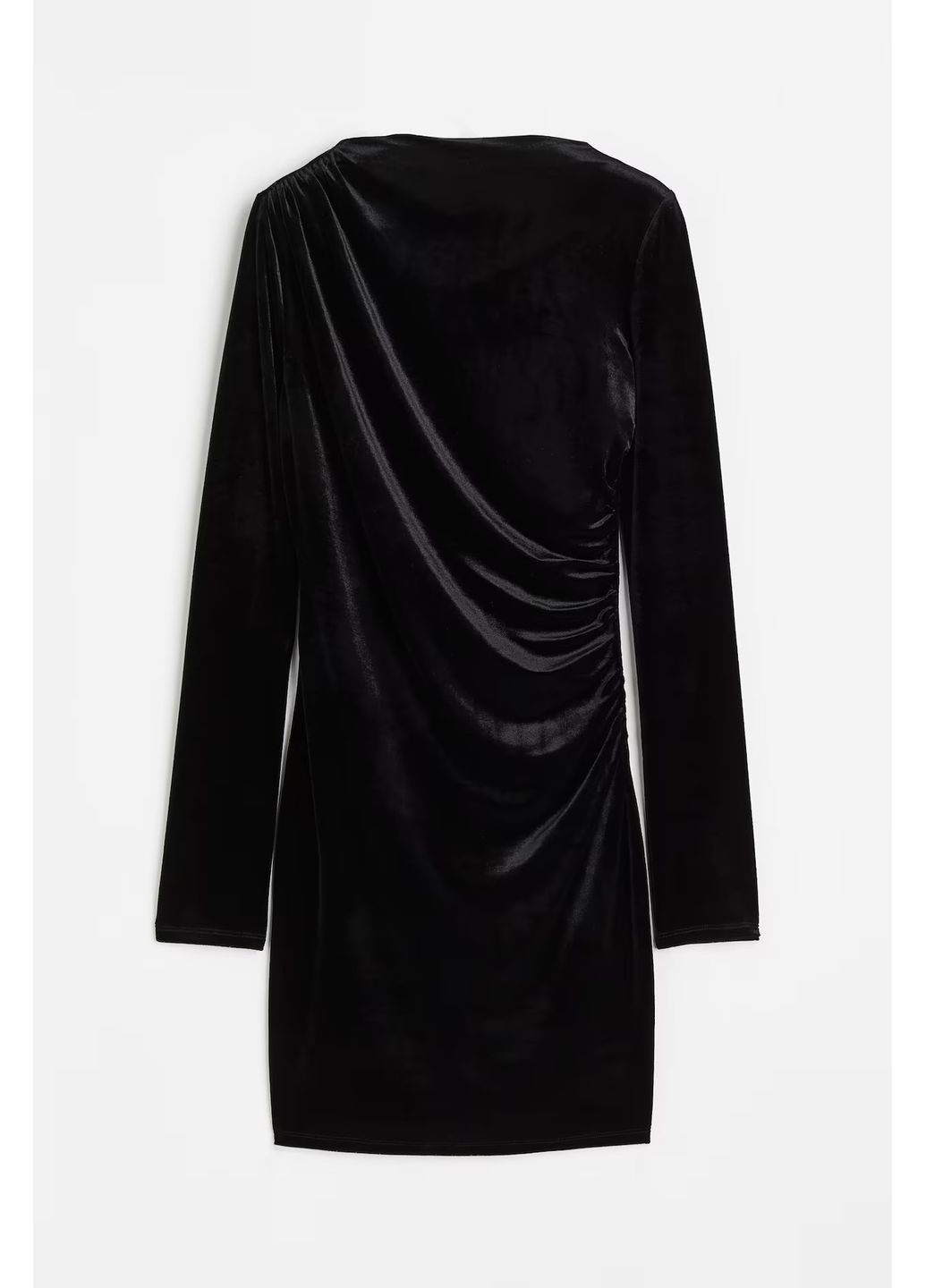 Черное платье H&M однотонное