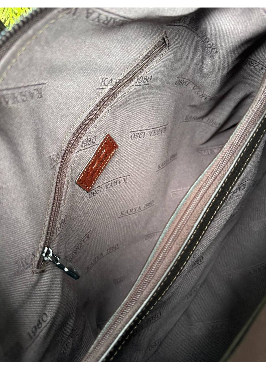 Сумка женская Турция – натуральная кожа лак, цвет шоколад, элегантная классическая модель (2460-654) Karya (367084142)