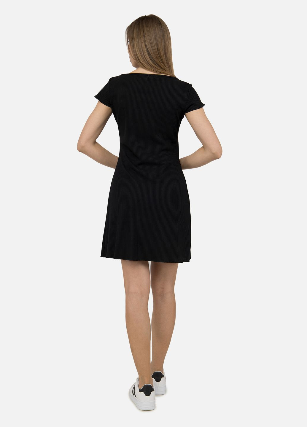 Черное женское платье цвет черный цб-00250375 Yuki