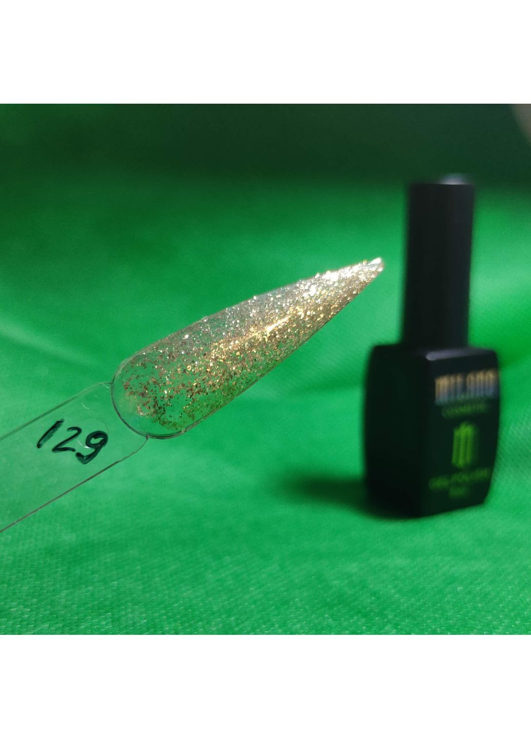 Гель лак для нігтів золотистий №129 8 мл Milano (365807152)