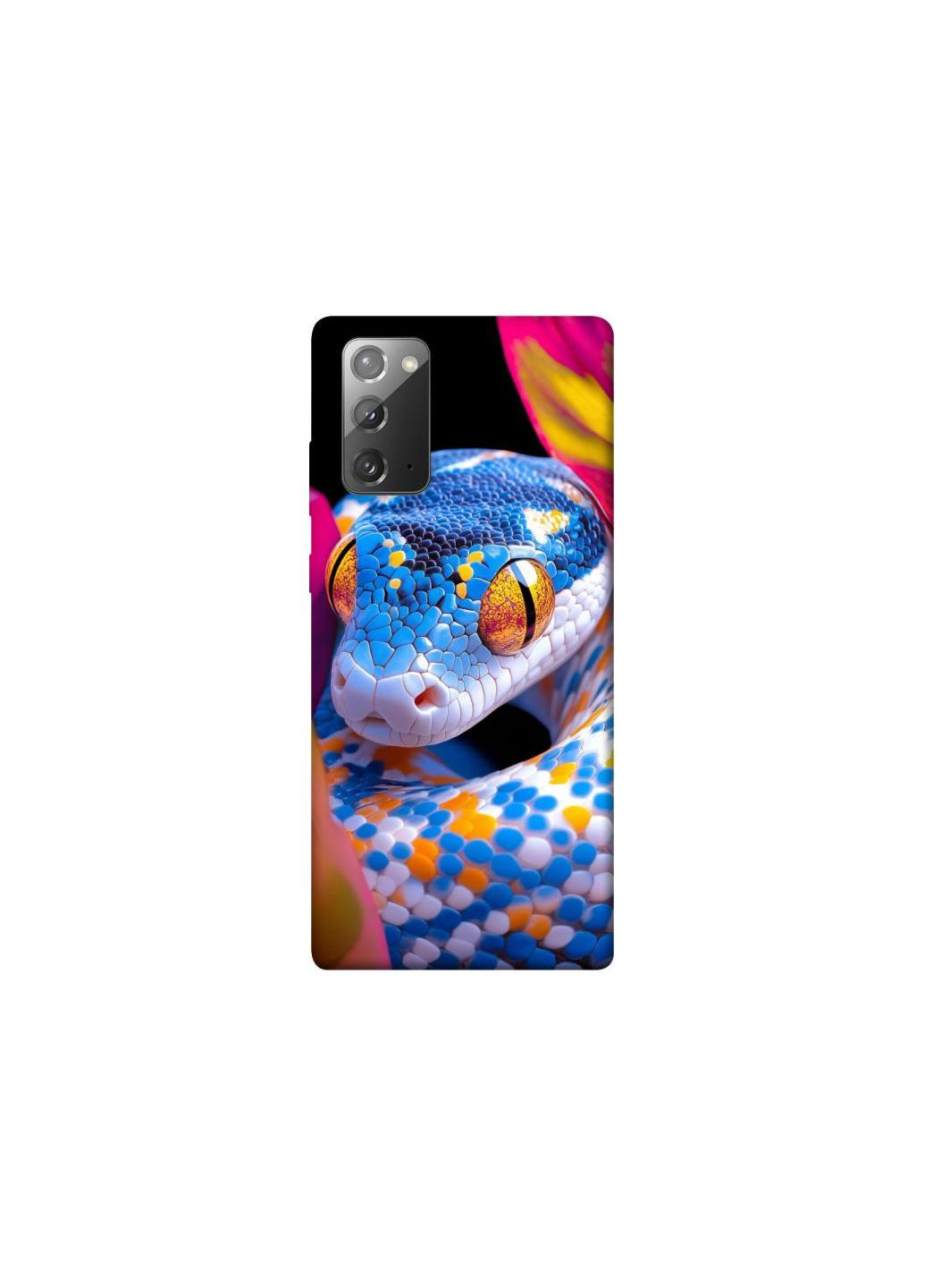 Чехол на Samsung Galaxy Note 20 Blue snake Frontalka (353361775)