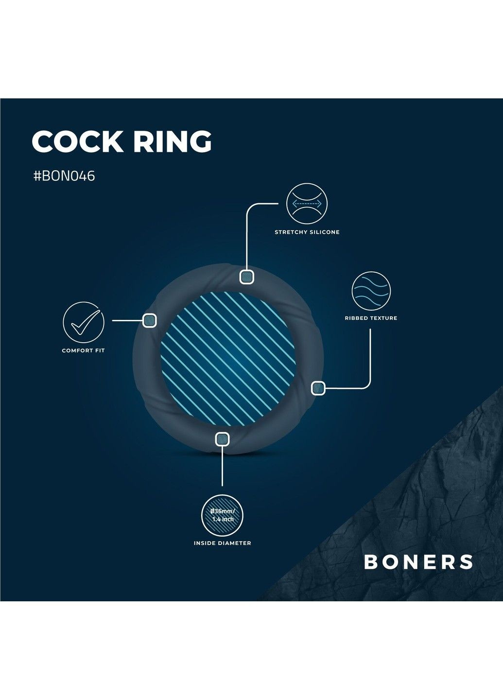 Ерекційне кільце Ergo Cockring Boners (349836906)