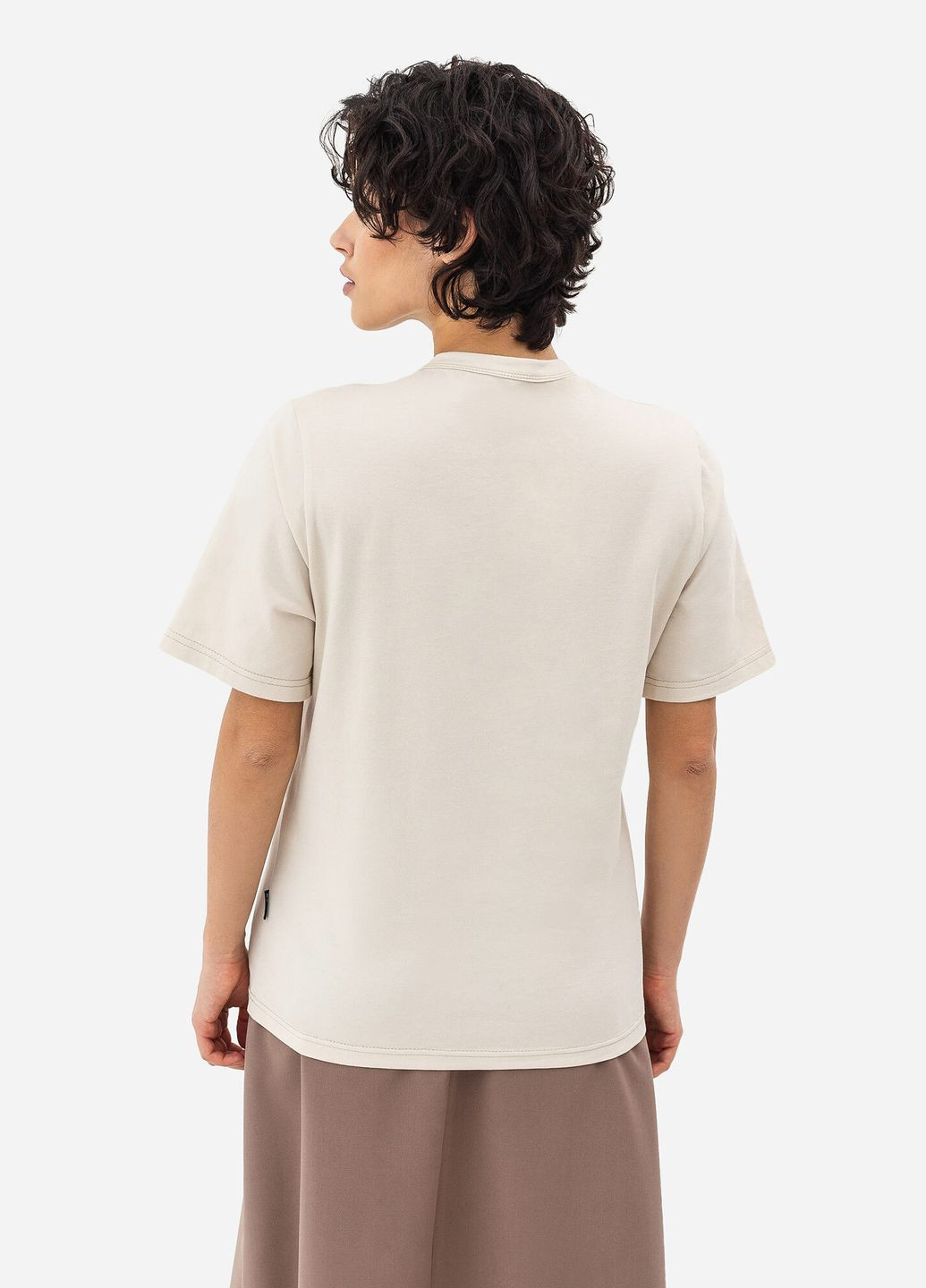 Бежевая летняя футболка midge с коротким рукавом Garne