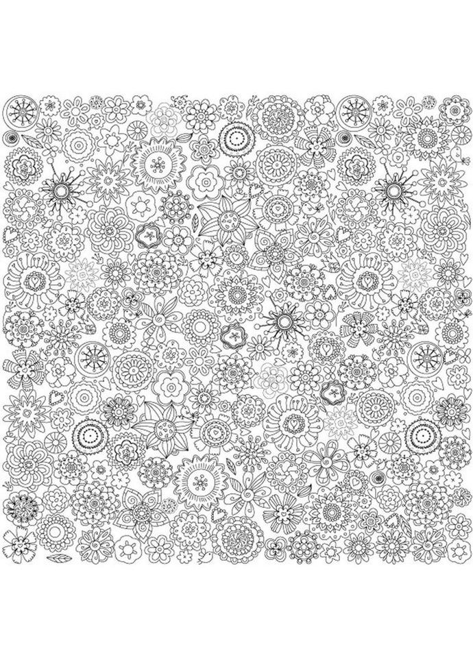 Обои-раскраски Цветы 60*60 C-60016 Kolorit (324103976)