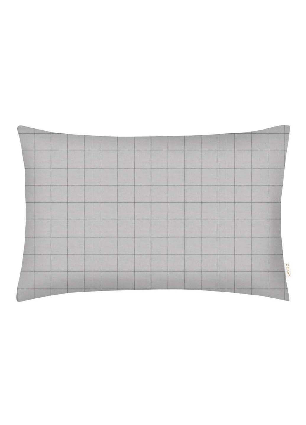 Полуторна постіль з простирадлом на гумці Grey Geometry 160х220 см Cosas (307387738)