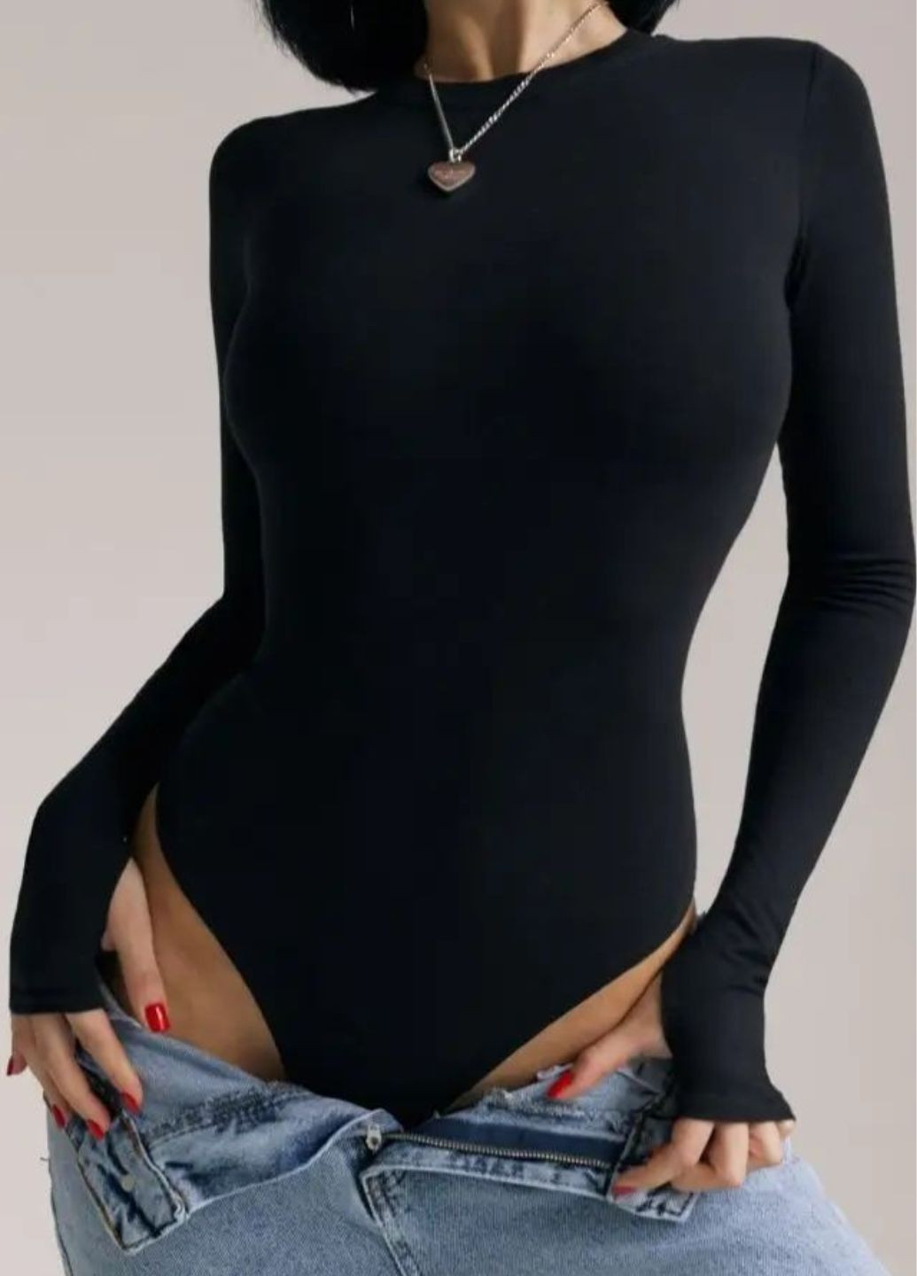 Базовый боди с длинным рукавом и круглым воротником Tik-Tak (322734813)