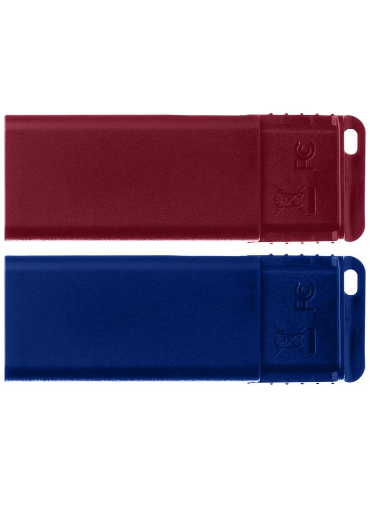 USB флеш накопичувач 2x32GB Store'n'Go Slider Red/Blue USB 2.0 (49327) Verbatim 2x32gb store&#39;n&#39;go slider red/blue usb 2.0 (268140640)