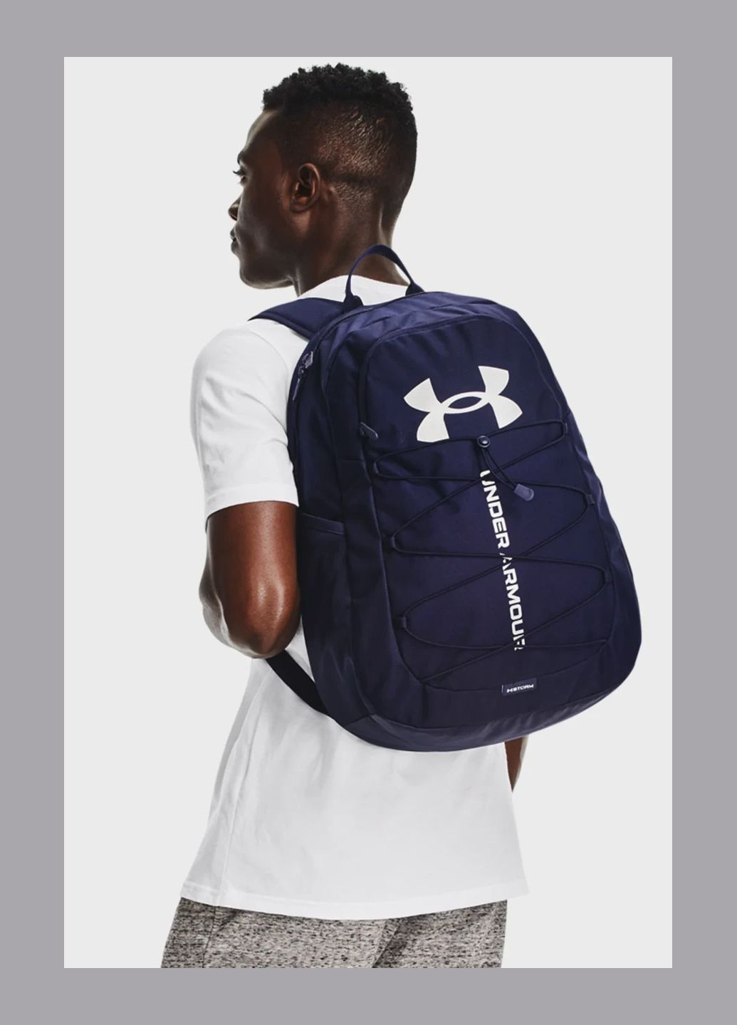 Темно рюкзак UA Hustle Sport 1364181-410 Under Armour (330805668)