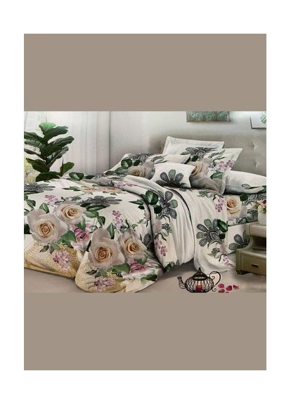 Євро комплект постільної білизни Бязь 3D Premium 200х220 см BPе-283 Vital-Textile (367262660)