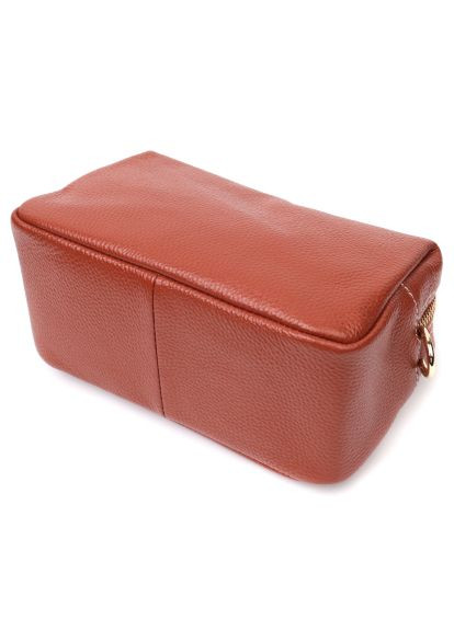 Сумка Женская с двумя ремнями из натуральной кожи Коричневая (22273) Vintage Жіноча з двома ременями з натуральної шкіри Коричн (357490504)